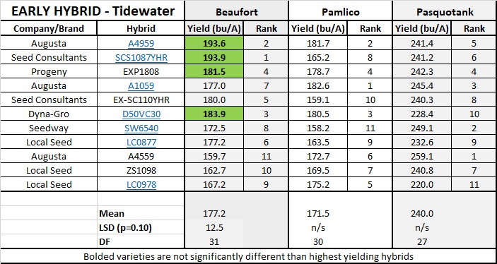 Tidewater Early Hybrid report